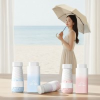 플랜디 5단 미니 양산 우산 초경량 휴대용 접이식 자외선 차단 기능