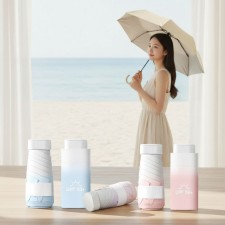 플랜디 5단 미니 양산 우산 초경량 휴대용 접이식 자외선 차단 기능